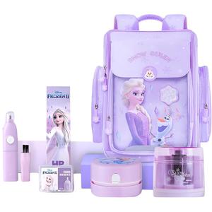 Disney Полиэстеровый вместительный рюкзак для школьников с молнией, Purple+Electric Stationery