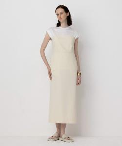 Платье-комбинация из шерсти и полиэстеровой саржи