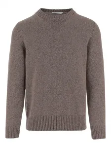 Кашемировый свитер с круглым вырезом OLIVER LATTUGHI, коричневый