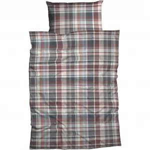 Постельное белье CASATEX «Силан», вневременной, деревенский дизайн, яркая клетка, теплые тона, цвет beige/ecru