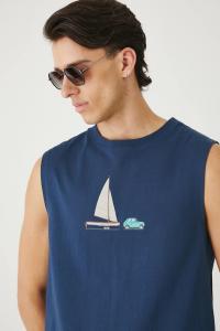 Хлопковая футболка Medicine, темно-синий