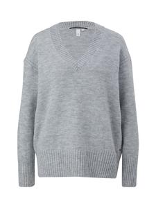 QS Вязаный свитер цвета 9400_серый меланж