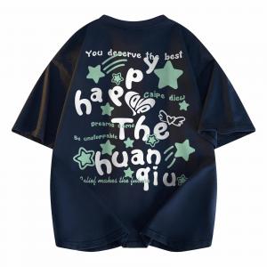 Футболка Unisex Crew Neck Moderate Heavyweight HUANQIU, темно-синий