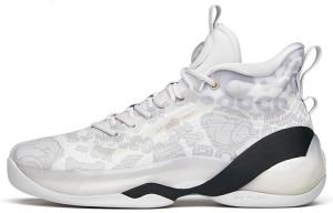 Баскетбольные кроссовки KT7 мужские высокие белые/серые Anta