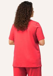 Базовая футболка RUNDHALSAUSSCHNITT HALBARM Ulla Popken, коралл