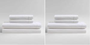 Calvin Klein Комплект постельного белья, размер Twin, белый, хлопковый перкаль, глубокие карманы, свободный крой