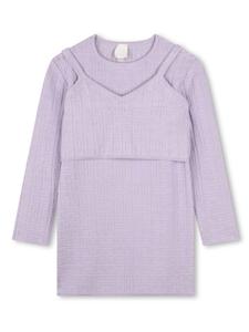 Givenchy Kids многослойное платье с логотипом 4G, фиолетовый