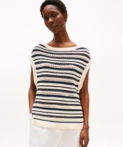 Вязаный свитер с открытым воротником