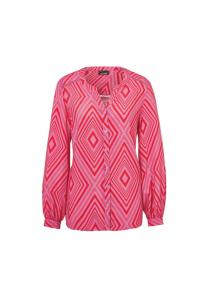 Короткий размер: блузка с вырезом-туникой Goldner, мультиколор