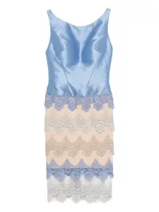 Платье без рукавов с кружевной вставкой Gemy Maalouf, синий