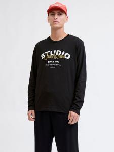 Jack & Jones Лонгслив с длинными рукавами "Юки" черного цвета