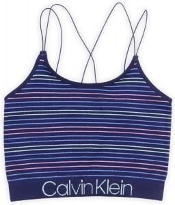 Бесшовные ребристые топы Calvin Klein для девочек, Navy Calvin Stripes