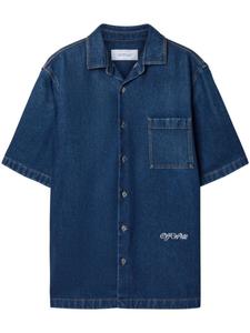 Off-White рубашка Denim, синий