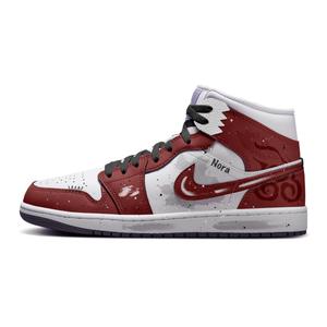Кроссовки Air 1 Vintage мужские белые Jordan, красный