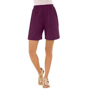 Женские шорты мягкого трикотажа больших размеров Roaman для миниатюрных размеров Roaman's, цвет Dark Berry