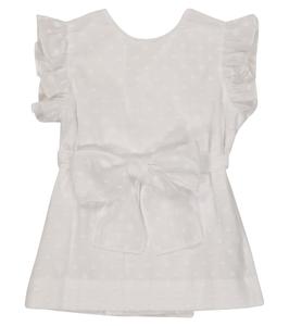 Хлопковый топ с оборками Il Gufo, белый