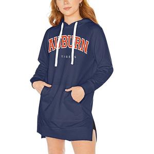 Женское худи-платье с капюшоном и реглан navy auburn tigers take a knee Gameday Couture