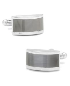 Запонки с перемычкой из серого кошачьего глаза Cufflinks Inc, Black