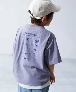 Легко моющаяся, устойчивая к пятнам футболка с коротким рукавом и крупным силуэтом с изображением лаборатории дьявола (модель 26SS) Devirock, цвет 012-Dog-G Violet