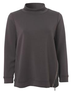 Толстовка VIA APPIA DUE Sportives mit Schmucksteinen, цвет blei