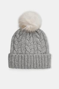 Шапка с добавлением шерсти Hollister Co., серый