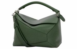 LOEWE Сумка-кроссбодди из зерненой телячьей кожи аквариумного зеленого цвета