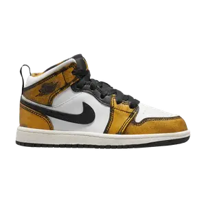 Кроссовки Air Jordan Air Jordan 1 Mid SE PS 'Wear-Away - Taxi', черный