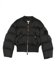 Стёганая куртка на молнии Elisabetta Franchi Kids, черный