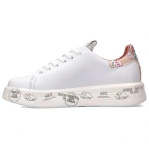 Premiata Женские низкие скейтбордистские кроссовки Belle, белые