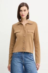 Кардиган из смесовой шерсти Morgan, коричневый