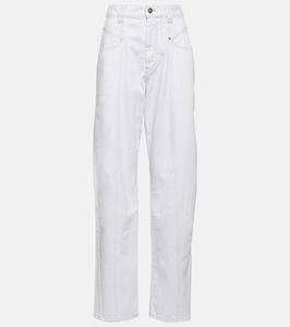 Джинсы vetan широкого кроя с высокой посадкой Isabel Marant, белый