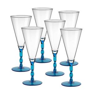 Набор стаканов для мороженого Toscana Amore Vero, 6 шт., 30см, голубой Cristalica GmbH