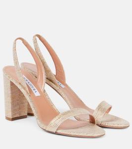 Сандалии So Nude 85 Aquazzura, Light Gold