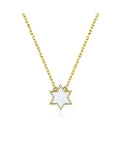 Белое колье «Маленькая звезда Давида» Anna Zuckerman, white