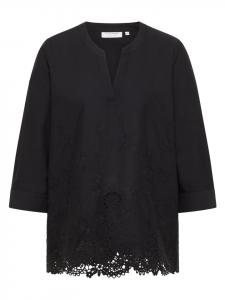 Черная блузка свободного кроя Eterna