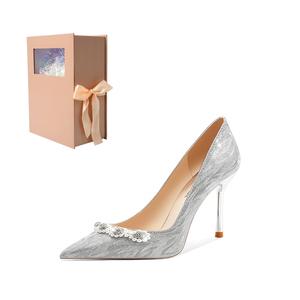 Туфли на высоком каблуке, женские, лунно-серебристые ANGEL BOY, Moon Silver