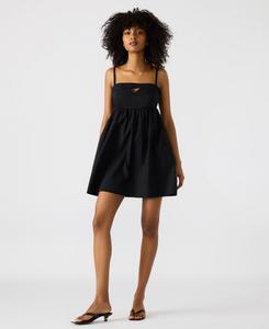 Женское мини-платье без рукавов Meadow из хлопка, приталенного силуэта с расклешенной юбкой Steve Madden, Black