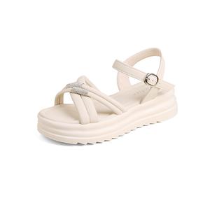 Puppytown Римские сандалии женские экрю, цвет Ecru