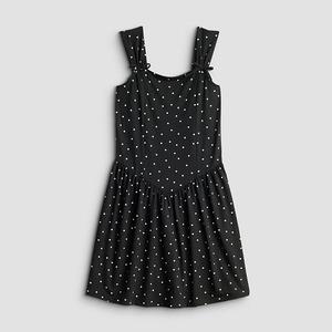 Платье для девочек 7-16 лет с заниженной талией, размеры regular и plus So, Black Dot