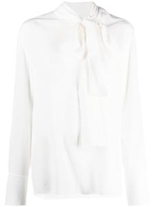 Givenchy шелковая блузка с бантом, белый