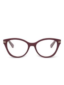 Bvlgari очки в оправе 'кошачий глаз', красный