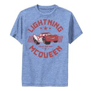 Футболка с круглым плакатом «Тачки» Disney/Pixar для мальчиков 8–20 лет с изображением Маккуина и графическим изображением Disney / Pixar