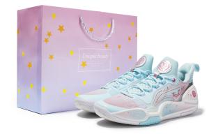 LINING Лининг Speed 9 Амортизирующие Износостойкие Противоскользящие Низкие Баскетбольные Кроссовки Мужские Синие Розовые - Городской Шоппинг, цвет City Wander-Shopping Bag