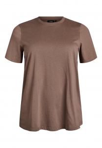 Футболка Zizzi Basic T-shirt, Morel/Brown