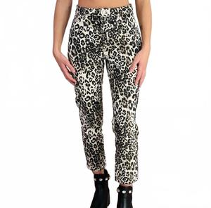 Джинсы Wild At Heart в кремово-черном леопардовом принте LE LIS