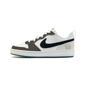Court Borough 2 Chocolate Leather Slip Resistant Abrasion Resistant Cushioning Low top детские скейтбординг кроссовки Nike, coffee