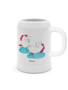 Пивная кружка с игристым вином Единорог, без слов, белого цвета Mr. & Mrs. Panda