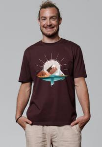 Футболка с принтом SUNRISE LAKE watapparel, темно-красный