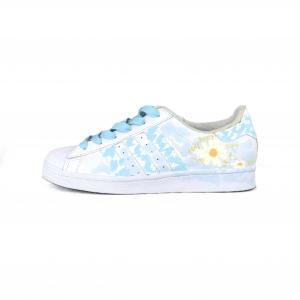 Adidas Originals SUPERSTAR Нескользящие, износостойкие, легкие низкие кроссовки для скейтбординга унисекс синего цвета