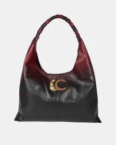 Сумка-шоппер из искусственной кожи с плетеной ручкой и логотипом LC с леопардовым принтом Lola Casademunt, черный